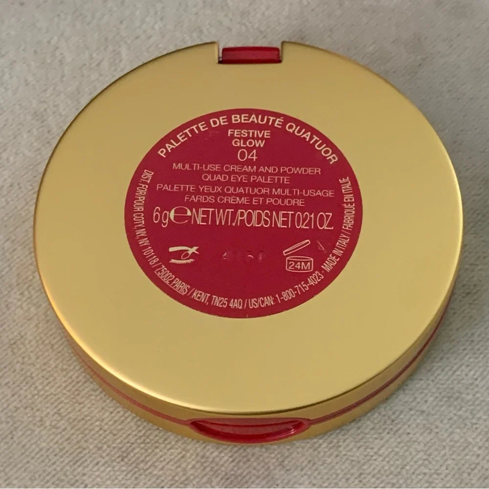 Gucci Gold and Red Round Compact Eyeshadow palette